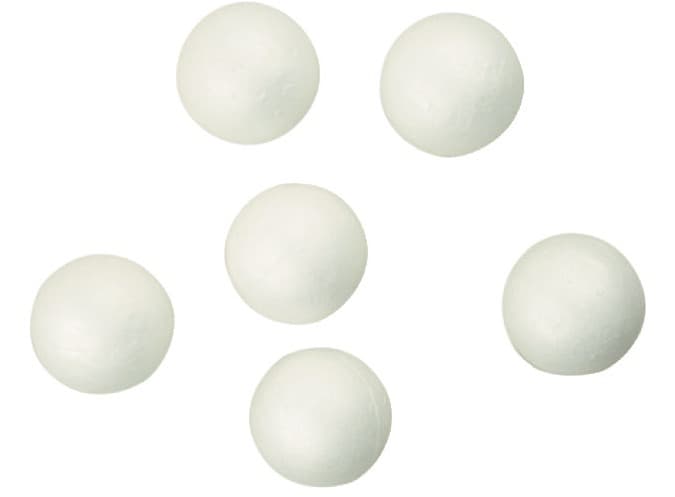 Amos bílá polystyrenová koule anděl 50mm 6 kusů