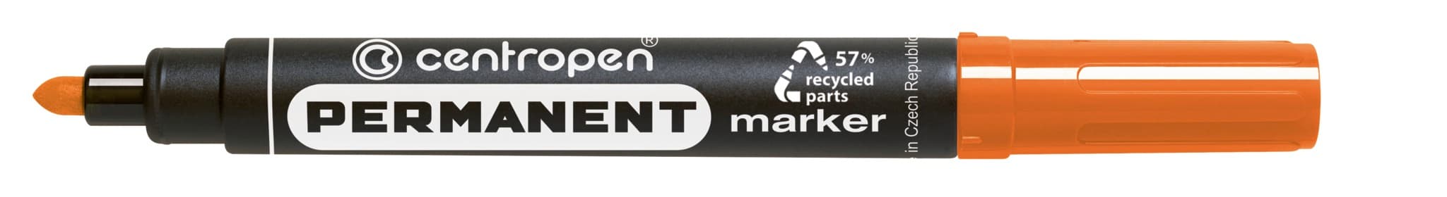 Centropen 8566 oranžový permanentní popisovač kulatý 2,5mm