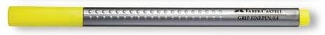 Faber-Castell Finepen GRIP 0,4mm popisovač žlutý čelní pohled