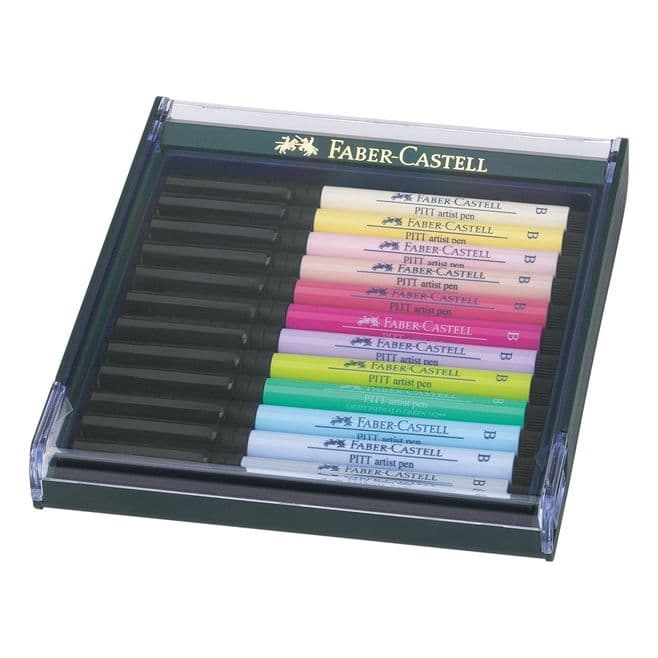 Faber-Castell Pitt Artist Pen B Pastel sada 12 ks