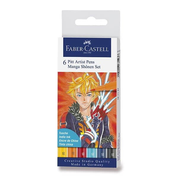 Faber-Castell Pitt Artist Pen Brush Manga Shonen sada 6 ks