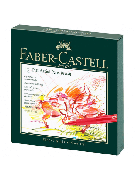 Faber-Castell Pitt Artist Pen Brush Studio Box sada 12 ks