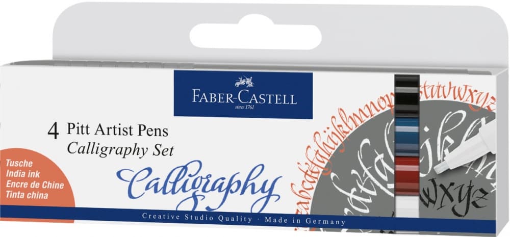 Faber-Castell Pitt Artist Pen C kaligrafické popisovače sada 4 ks