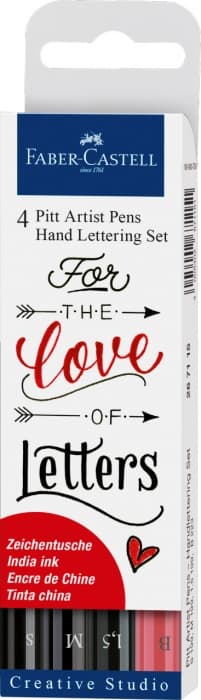 Faber-Castell Pitt Artist Pen Hand Lettering sada 4 ks
