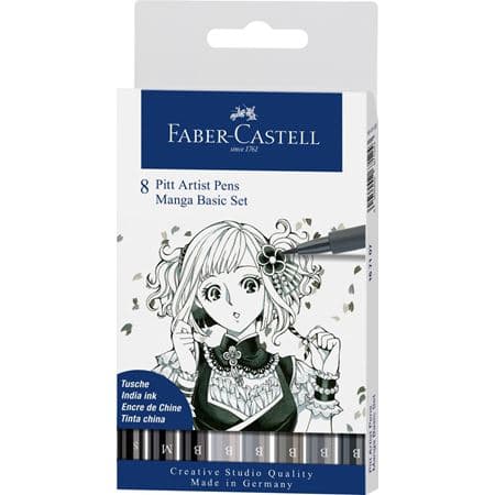 Faber-Castell Pitt Artist Pen Manga Basic sada 8 ks