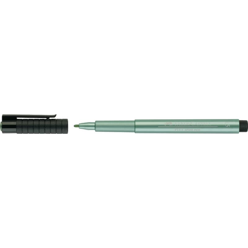 Faber-Castell Pitt Artist Pen Metallic zelený popisovač 1,5 mm