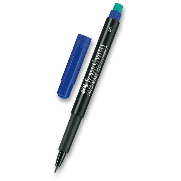 Faber-Castell Multimark 1523 S modrý permanentní popisovač 0,4 mm