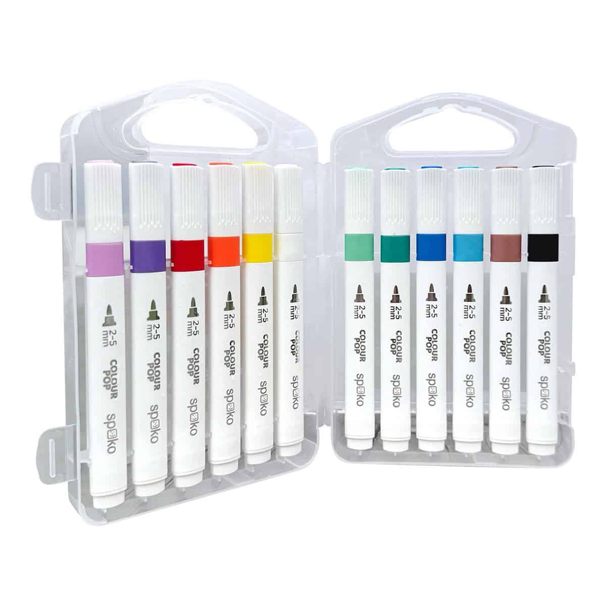 Spoko COLOUR POP popisovače sada 12 barev vodní báze