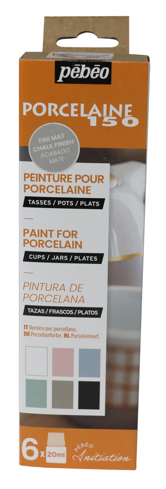 Pébéo Porcelaine 150 sada křídových barev 6x20ml