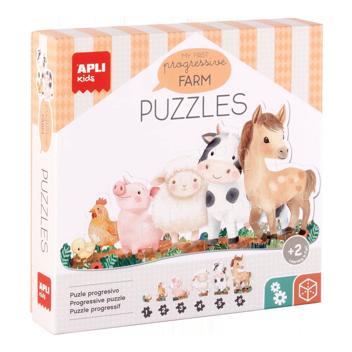 Apli progresivní puzzle Farma 21 dílků pro děti