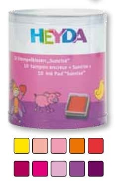 Heyda razítkovací polštářky sada svítání 10 kusů