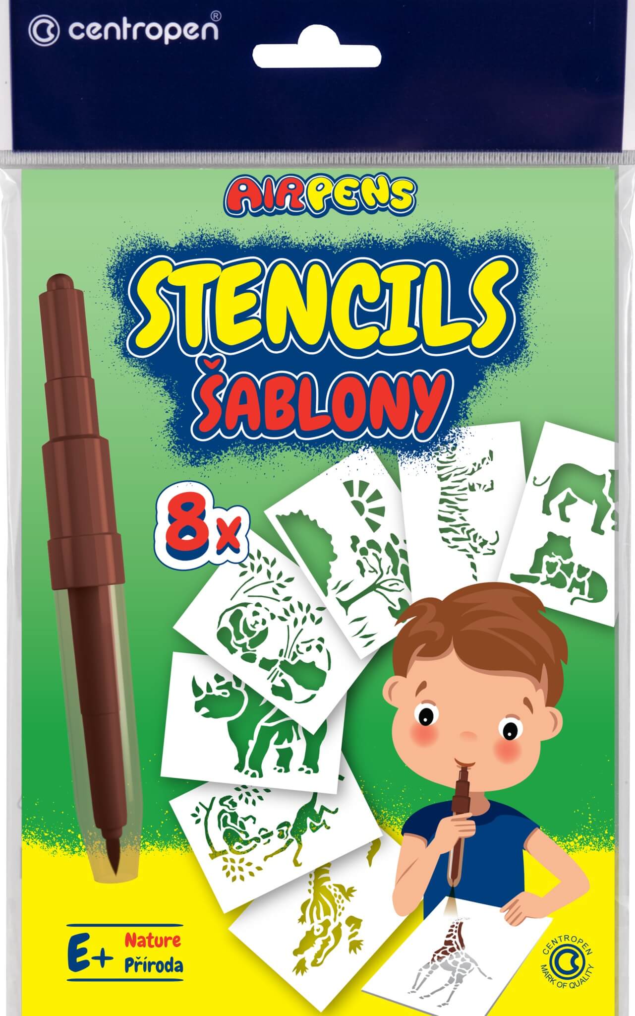 Centropen šablony k foukacím fixům set E+ ZOO 8ks