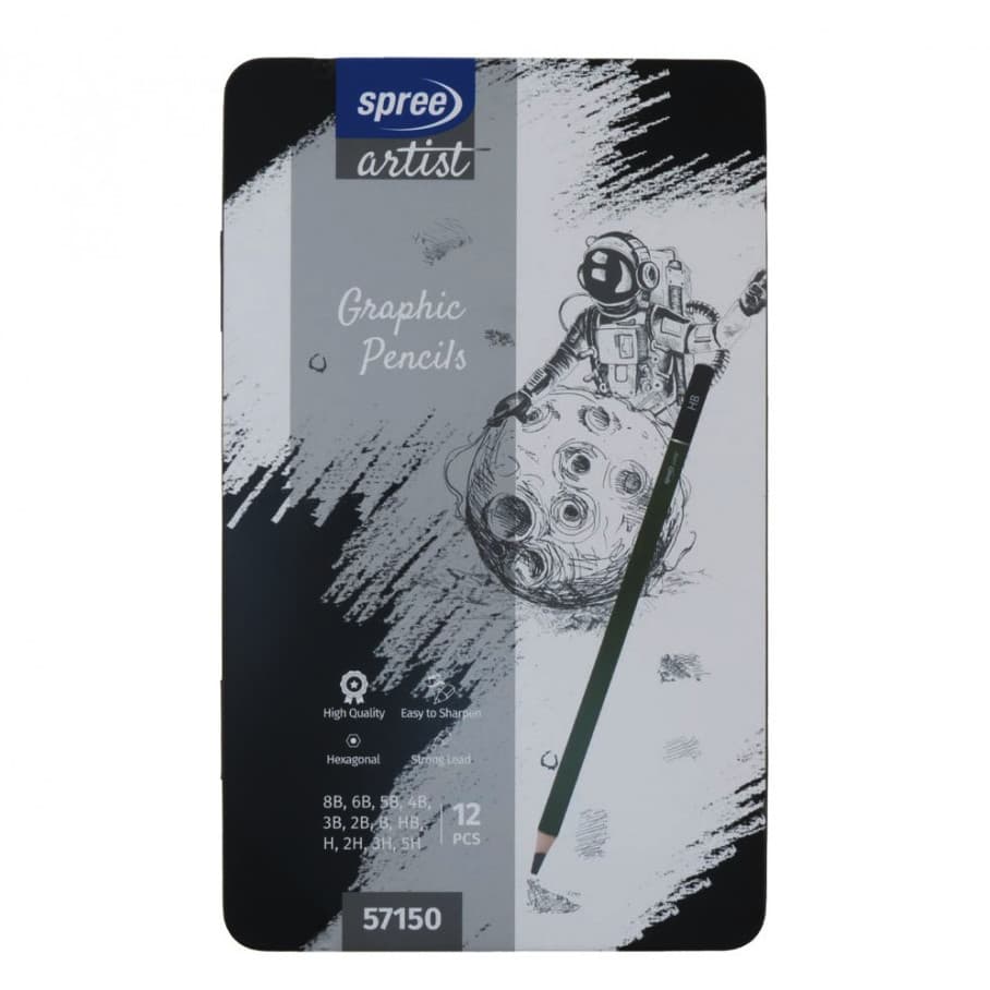 Spree Artist sada 12 grafitových tužek 5H až 8B