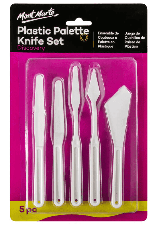 MontMarte sada 5 malířských špachtlí a nožů plastových
