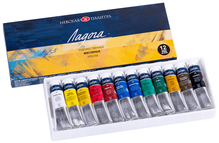 Ladoga sada olejových barev 12 barev Nevskaya Palitra