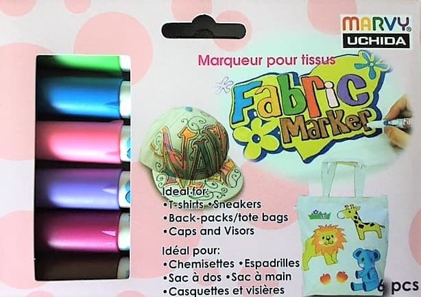 Sada 6 pastelových fixů Marvy 560 na textil