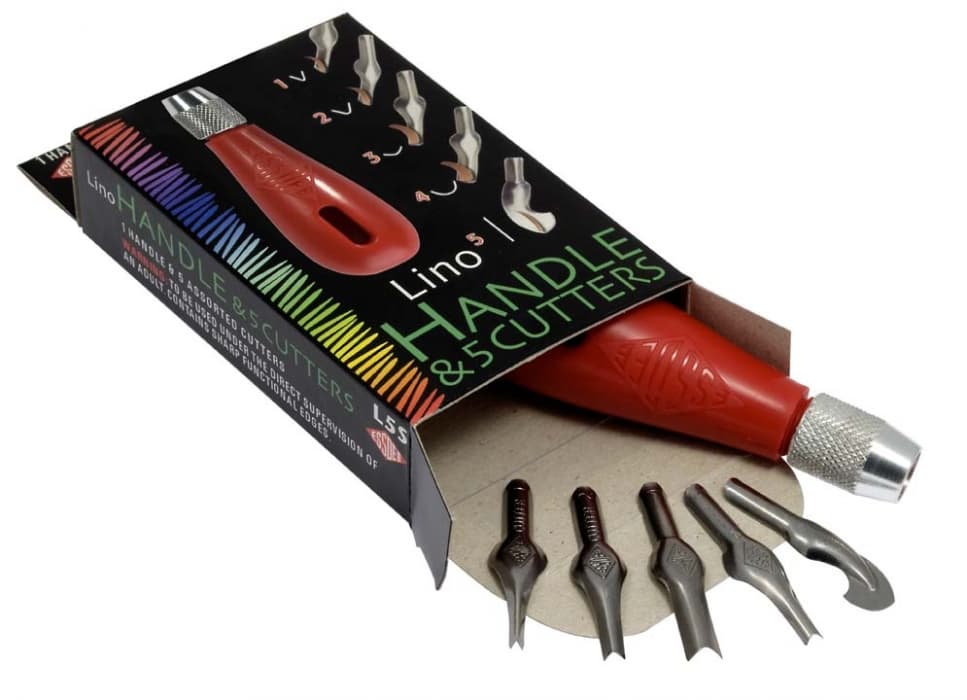 ESSDEE sada 5 rydel na linoryt s plastovou násadkou