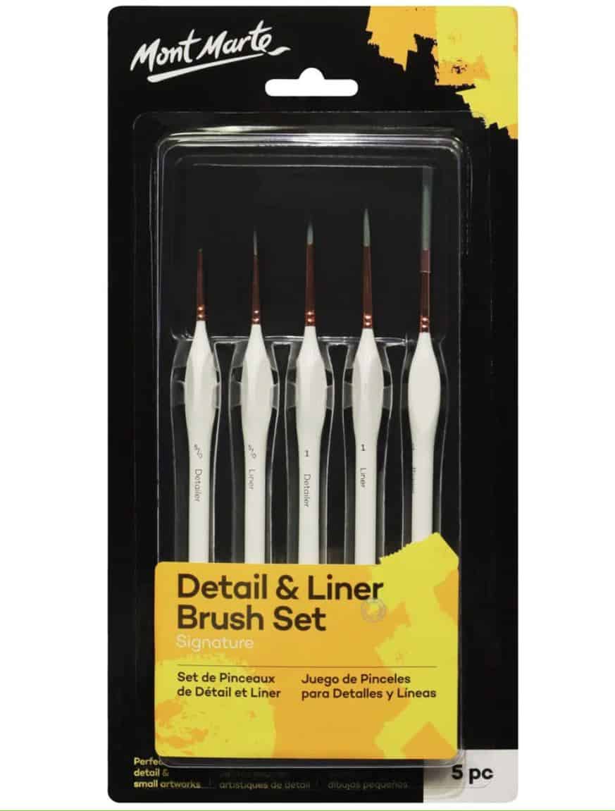 MontMarte sada štětců Detail Liner 5 kusů pro malování