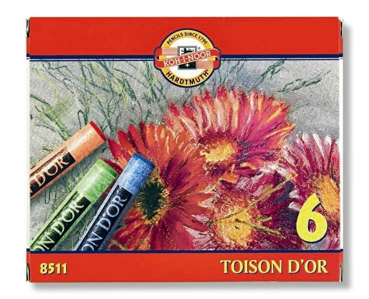 Sada suchých pastelů TOISON DOR 6 barev Koh-I-Noor