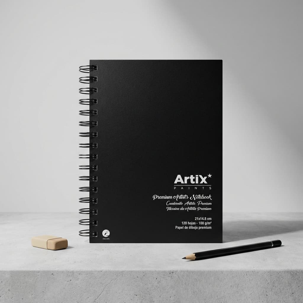 Artix Premium Artists Notebook A5 skicák černý obal spirála
