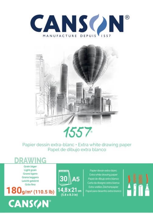 Canson 1557 blok lepený A5 180g 30 listů