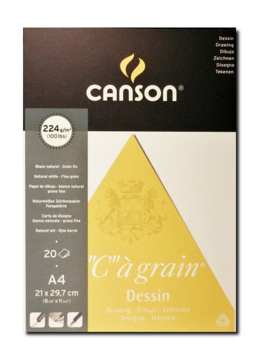 Canson Cagrain blok A3 lepený 20 listů 224g