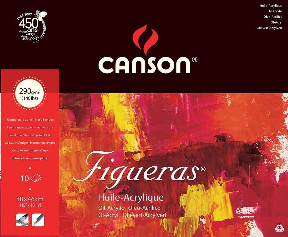 Canson Figueras Oil 290g blok 10 listů 38x46cm