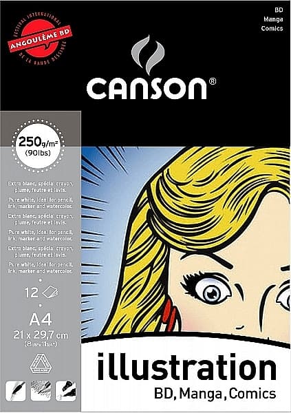 Canson Illustration blok A3 250g 12 listů lepená vazba