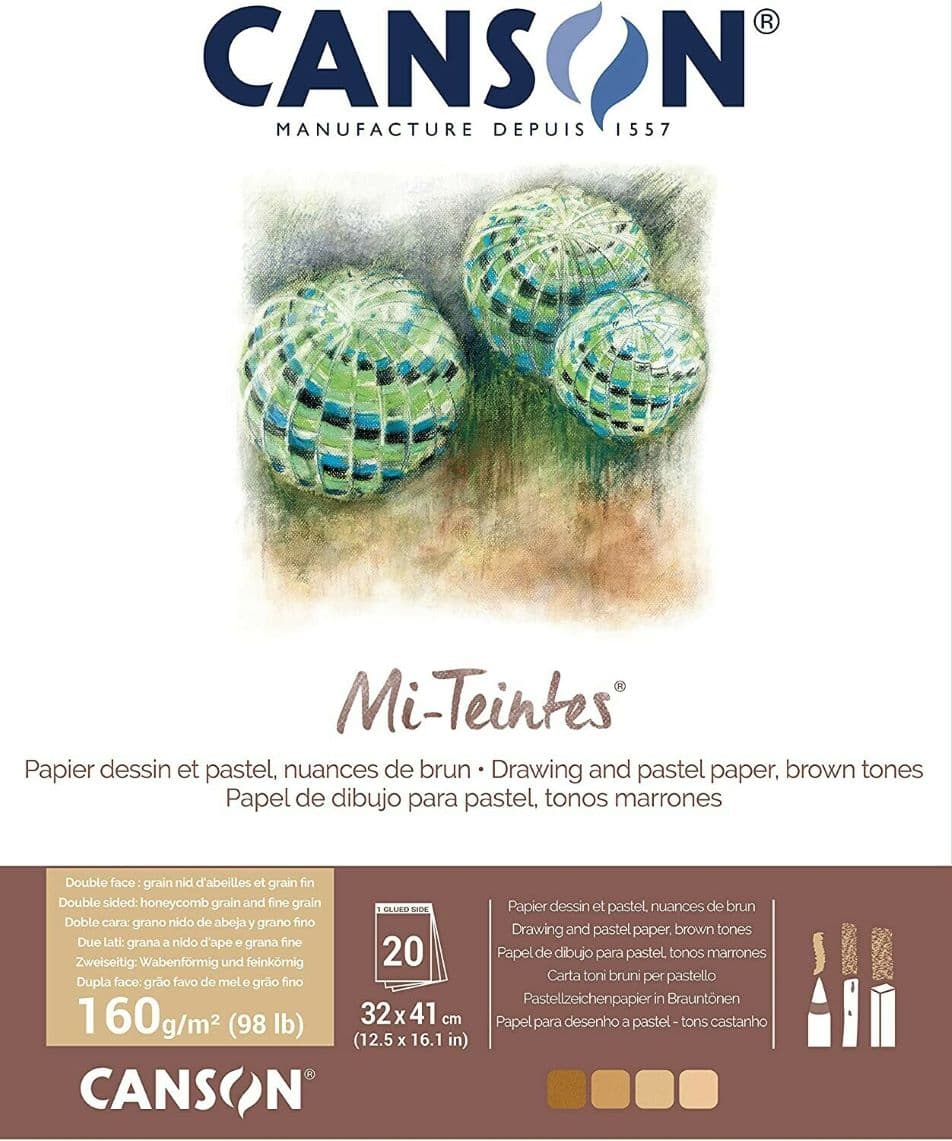 Canson Mi-Teintes blok 20 listů hnědé tóny 160g