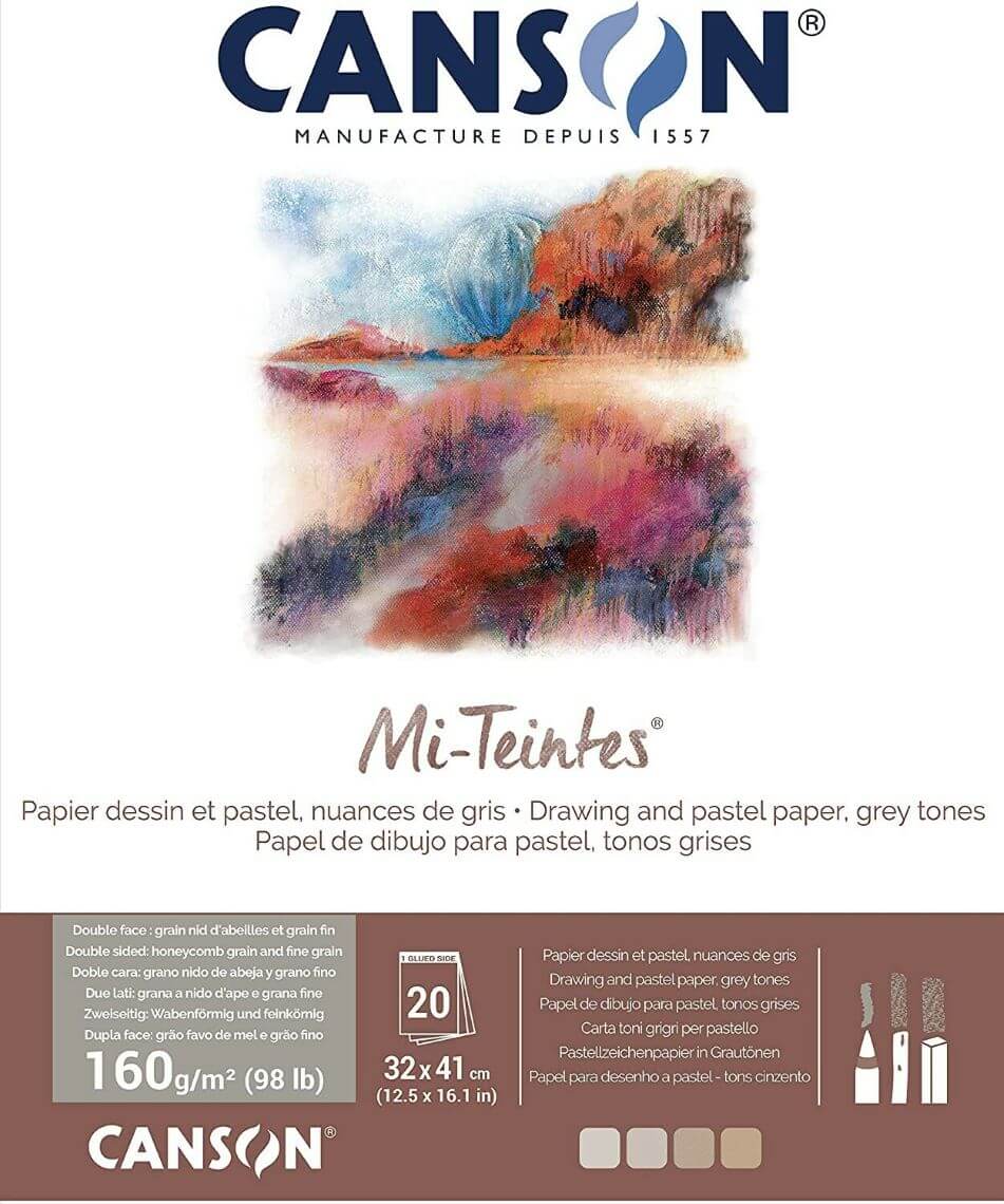 Canson Mi-Teintes blok 160g šedé tóny 32x41 cm