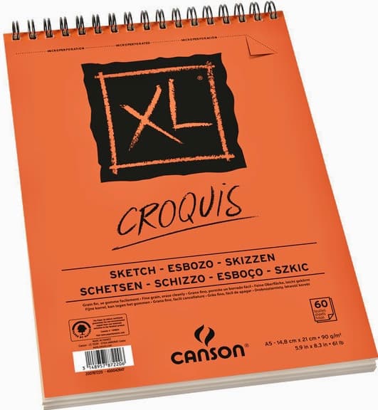 Canson XL Skicák A5 90g kroužková vazba 60 listů