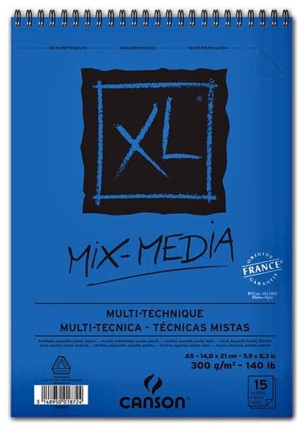 Canson XL Mix Media skicák A5 300g kovová kroužková vazba
