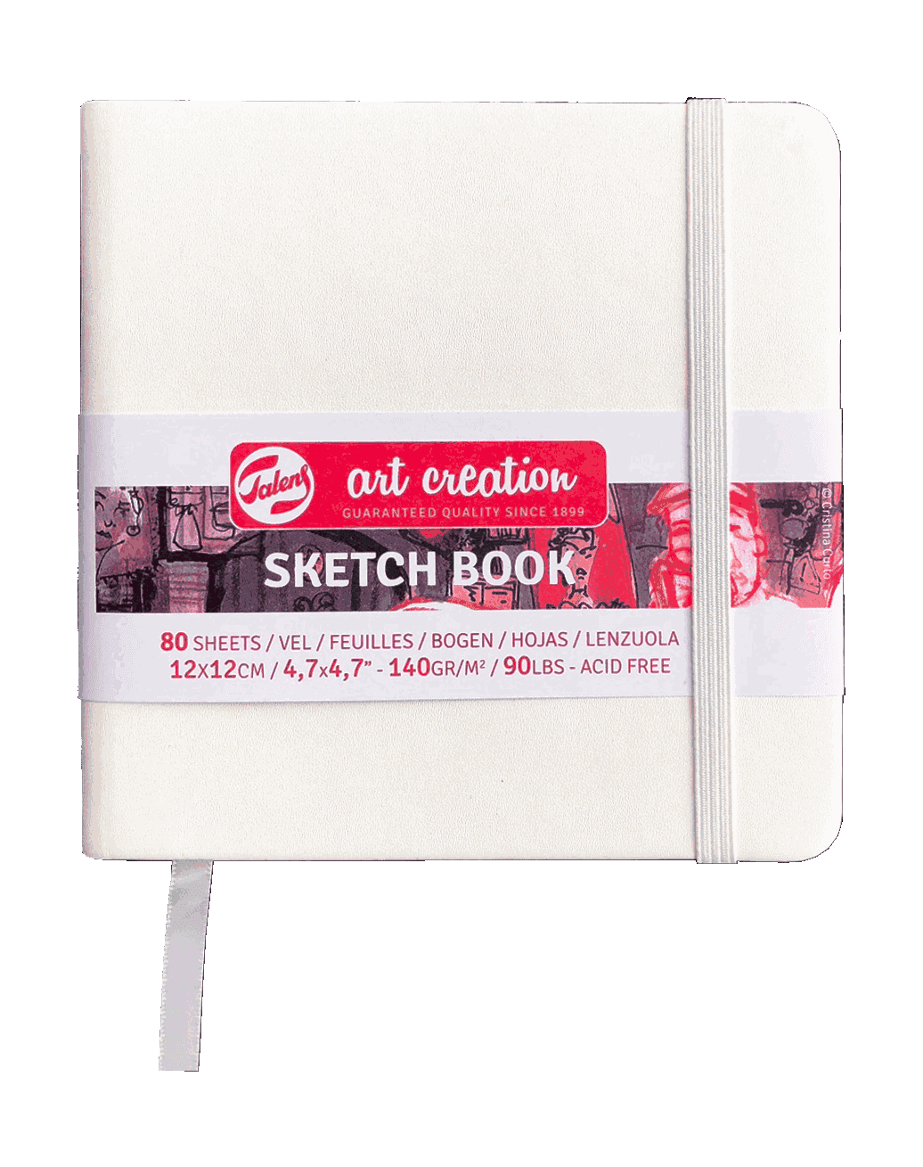 Talens Art Creation Sketch Book skicák bílá tvrdá vazba 12x12 cm