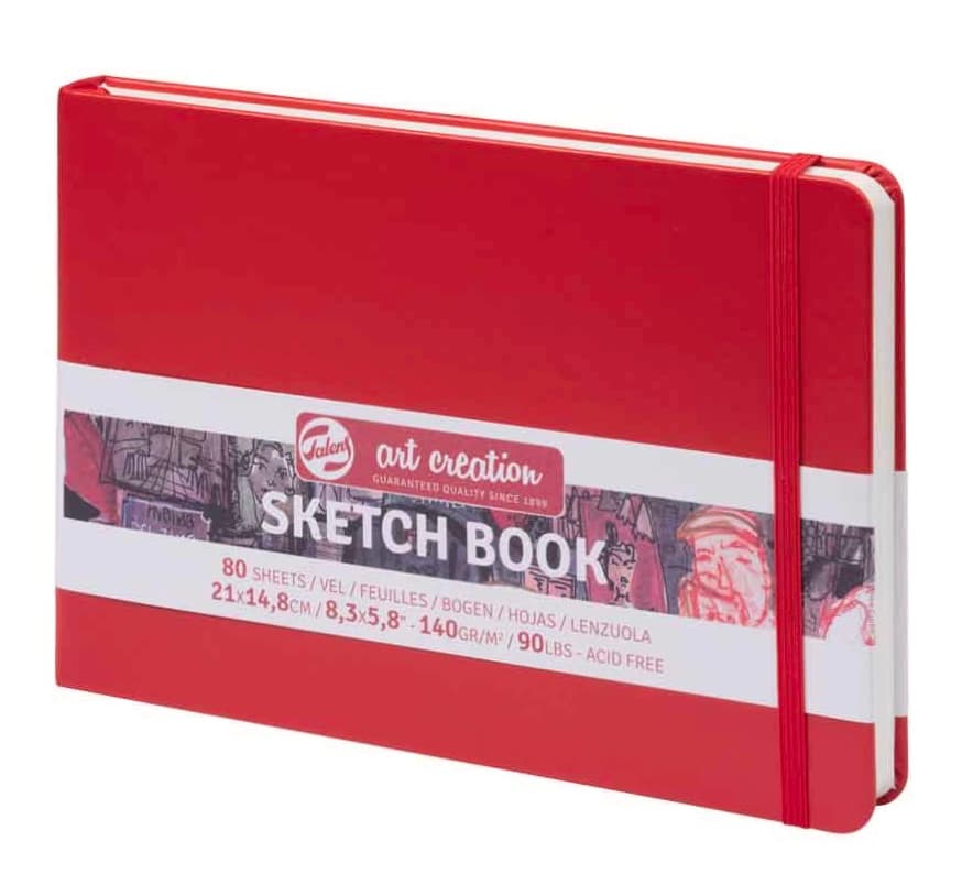 Talens Art Creation skicák A5 červená pevná vazba 80 listů