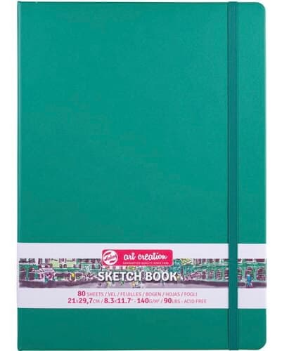 Talens Art Creation skicák zelená tvrdá vazba A4 140g