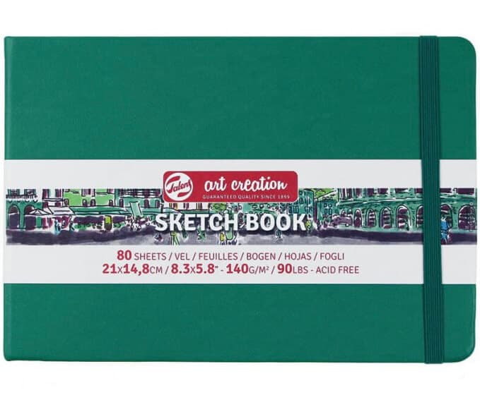 Royal Talens skicák zelená tvrdá vazba 21x14,8 cm