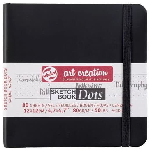 Talens Art Creation skicák s tečkami černý 12x12 cm