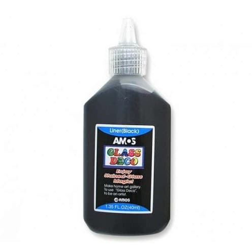 Amos Glass Deco černá kontura slupovací barva na sklo 40ml