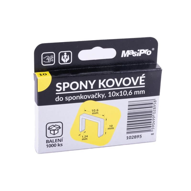 Spony MasiPro do sponkovačky 10,6x8mm 1000 kusů