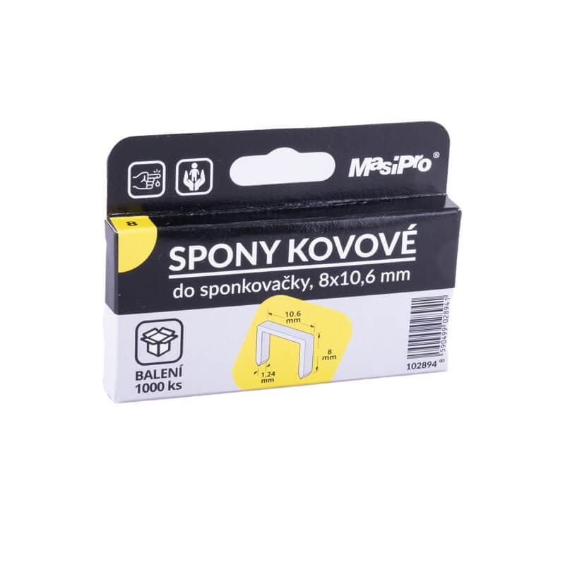 Spony MasiPro 10,6x8mm do sponkovačky 1000 kusů