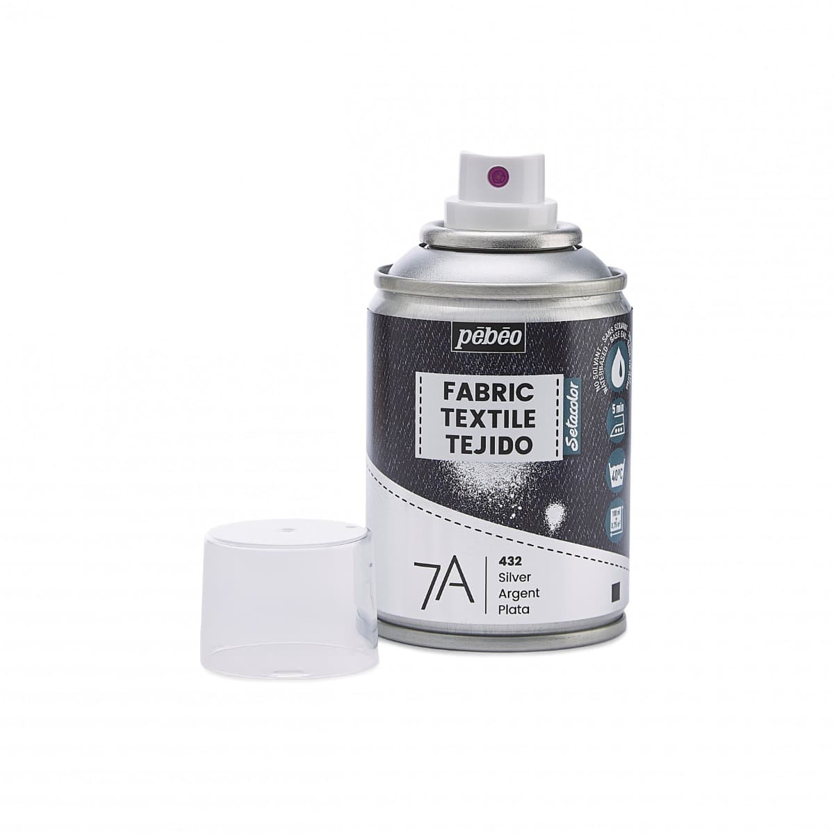 Pébéo Setacolor sprej na textil stříbrný 100ml metalický