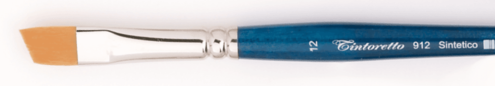 Tintoretto štětec 912-12 seříznutý syntetický zlatý malířský