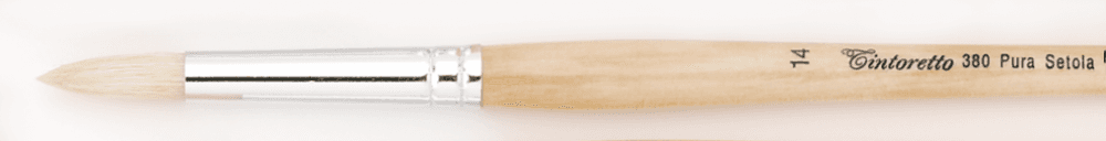Tintoretto štětec 380-22 kulatý dlouhý White Bristle přírodní štětina