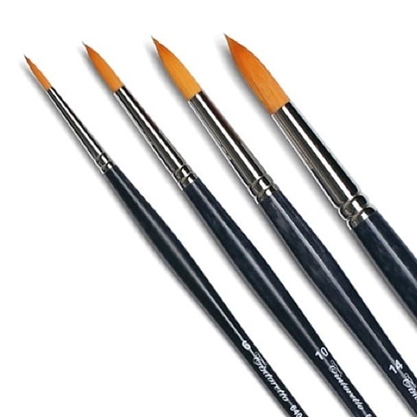 Tintoretto 640-9 syntetický kulatý štětec na akryl dlouhý