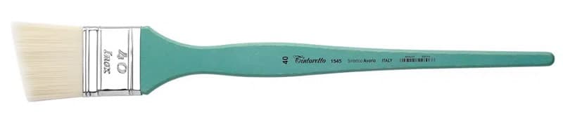 Tintoretto široký štětec 40mm seříznutý dlouhá rukojeť akryl