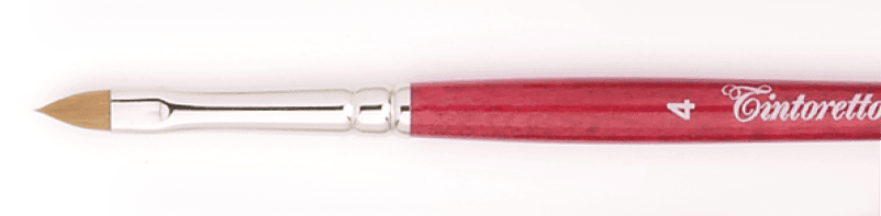 Tintoretto štětec 718c-8 plochý špičatý syntetický zlatý