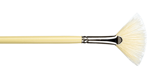 Štětec vějířovitý Kolibri 3019 č. 4 dlouhý bílá štětina