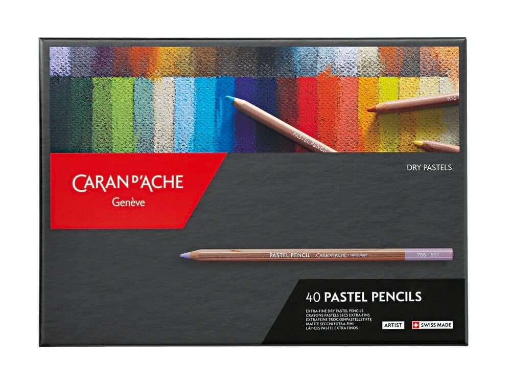 Caran d'Ache sada 40 suchých pastelů v tužce karton