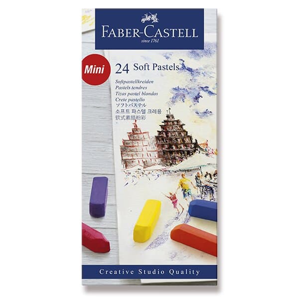 Faber-Castell suché pastely mini 24 barev modrá řada