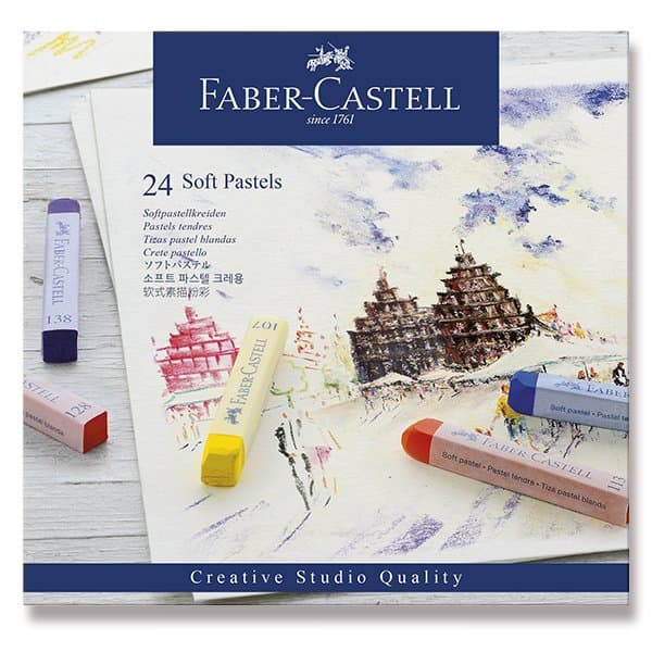 Faber-Castell Soft Pastel sada 24 suchých pastelů barev